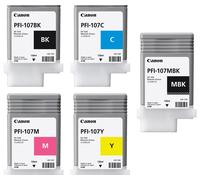 Cartouches d’encre Canon PFI-107 originales Lot de 5