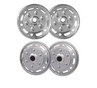 Lot d'enjoliveurs 16" compatibles avec jantes en acier chromé - 1 jeu de enjoliveurs gris avant et arrière