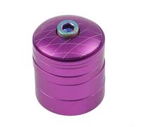 Lot d'entretoises pour casque de vélo, kit d'entretoises en aluminium de 3,8 cm avec capuchon supérieur de potence pour vélo de route et VTT (violet)
