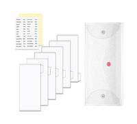 Lot d'enveloppes transparentes à paillettes et 6 intercalaires avec enveloppes de poche et 2 autocollants mensuels pour planificateur de factures, organisateur de budget (transparent)