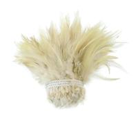 lot d'environ 800 à 1 000 plumes de faisan blanches et noires pour l'artisanat, le coq, les bijoux DIY, les boucles d'oreilles, le décor de Dreamcather - Beige