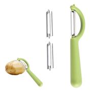 Lot d'éplucheur à légumes avec 1 éplucheur et 2 lames de rechange - Éplucheur universel compatible avec Tupperware, WMF, Fackelmann, Rösle- Éplucheur de pommes de terre en acier inoxydable pour