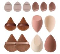Lot d'éponges de maquillage douces pour fond de teint, correcteur et poudre de fixation (7 éponges + 7 œufs de beauté)