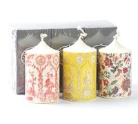 Lot des 3 bougies officielles du Musée de la Toile de Jouy - Liberté Américaine 1783 et Fantaisies Indiennes bougie française naturelle cadeau décoration bougie pilier