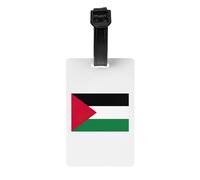 Lot d'étiquettes à bagages étanches avec drapeau de la Palestine pour un usage quotidien, navires de croisière, voyages en avion