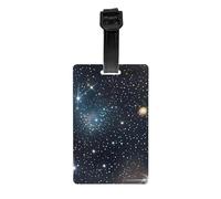 Lot d'étiquettes d'identification de valises avec motif constellation d'amas d'étoiles et galaxies