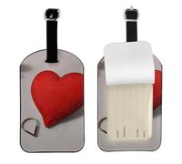Lot d'étiquettes romantiques rouges pour bagages et sacs de voyage pour homme et femme