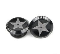 Lot d'extrémités en alliage d'aluminium pour guidon de vélo, convient pour un diamètre intérieur de 15 à 20 mm, résistant à la rouille et léger avec rondelles en caoutchouc (noir)