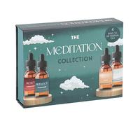 Lot d'huiles essentielles de méditation - 4 mélanges pré-mélangés de 10 ml (bois de santal, thym, Palo Santo) avec couvercles compte-gouttes pour la relaxation, la méditation et les soins personnels -