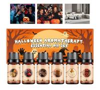 Lot d'huiles parfumées d'Halloween | Huiles d'aromathérapie | Huile parfumée humidificateur d'Halloween | Option facile à emporter | Inoubliable | Pour chambre, salle de bain, voiture, maison