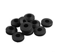 Lot d'œillets en plastique pour réparation de bâches et couvertures solaires de piscine - Œillets ronds en bleu, vert, noir - Kit de 10 ou 50 pièces résistant aux intempéries (10 pièces, noir)