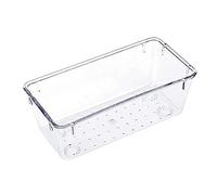Lot d'organisateurs de tiroirs en plastique transparent - 4 tailles - Séparateurs de tiroir de bureau - Organisateur et récipient de rangement pour maquillage, bijoux, organisation du rangement (rose
