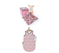 Lot Doudou et Compagnie BOH'AIME : Pantin Faon avec Doudou 12cm Beige + Gigoteuse Faon Rose 0-6 mois 70cm - Boîte Cadeau Fleur - Pour Bébé Fille/Garçon - Garantie Doudou Perdu - DC4017 + DC4032