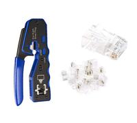 Lot d'outils de sertissage de passage Ethernet RJ45, avec prise modulaire CAT6 RJ45 50U, Pack de 25