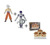 Lot Dragon Ball 2 figurines + Diorama pour figurine - BANDAI : Super Freezer, Goku + Broly Part. 1 et arène Tenkaichi Budokai