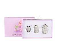 Lot d'œufs de yoni en quartz rose naturel percé pour femme avec boules de cristal et pierre de massage, magnésite