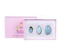 Lot d'œufs de yoni en quartz rose naturel percé pour femme avec boules de cristal et pierre de massage, opale