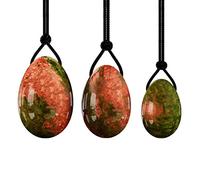 Lot d'œufs de yoni percés en quartz rose naturel pour exercices de Kegel, boules de cristal, œufs unakite