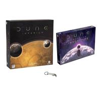 Lot : Dune Imperium Jeu de Plateau + Extension Immortalité Version en Français + 1 Decap Blumie - 1 à 4 Joueurs - À partir de 14 Ans