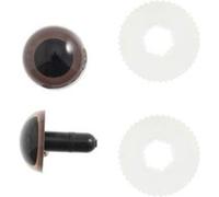 Lot d'Yeux en Plastique de 10 mm pour Jouets - Sécurité et Créativité au Rendez-vous - Lot de 6 pièces - Trimits(...) - Marron Marron G