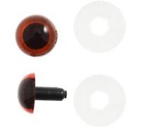 Lot d'Yeux en Plastique de 7,5 mm pour Jouets - Sécurité et Créativité au Rendez-vous - Lot de 8 pièces - Trimits(...) - Orange Orange G