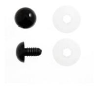 Lot d'Yeux en Plastique de 9 mm pour Jouets - Sécurité et Créativité au Rendez-vous - Lot de 8 pièces - Trimits(...) - Noir Noir G