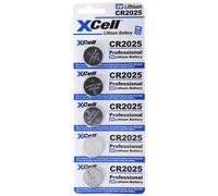 lot économique de 5 piles CR2025 au lithium 3V, piles CR2025 dans un lot pratique de 5 pièces