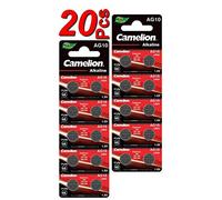 Lot en paquet 20 piles bouton alcaline lr1130 ag10 liseuses, montres, calculatrices, caméras, pointeurs