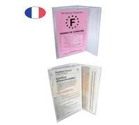 Lot Etui carte grise + étui permis de conduire - PVC cristal transparent - fabriqué en France