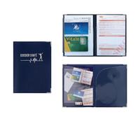 Lot étui Porte ordonnances + protège 2 Carte bancaire Anti piratage - Bleu Marine - Fabriqué en France - Ensemble Petite Maroquinerie - Rassembler - Assortir - Carte mutuelle, Vitale, CB