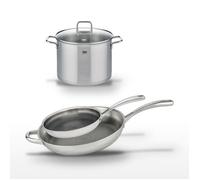 Lot Faitout 26 cm & Poêles 28/32 cm Elo Relief Evolution