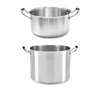 Lot faitout et marmite inox Excell'Inox 28 cm Mathon