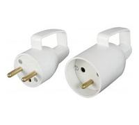 Lot fiches électriques mâle 2 pôles + terre, 16 A, DEBFLEX G