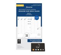 Lot Filo Recharge Civile 2027 Verticale Personal Français 1 Semaine sur 2 Pages Compatible avec Filofax + 1 Index Adhésif Blumie (Civil Vertical)