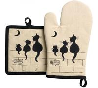 Lot gant/manique Dubout 3 chats Winkler 18 X 28 BEIGE