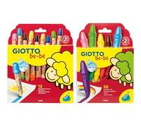 Lot Giotto Bèbè 12 Crayons De Bois + 10 Crayons De Cire (12 Bois + 10 Cires)