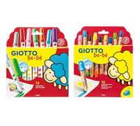 Lot Giotto Bébé 12 Feutres + 12 Crayons de Bois