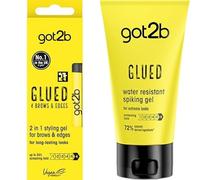 Lot Got2b Collé Serré : Mascara Gel Transparent 2-en-1 Sourcils & Baby Hair (16 ml), Formule Végane 96,3% naturelle + Gel Coiffant Superglue Glued Résistant à l’Eau, Fixation Ultime (150 ml)
