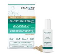 Lot GRANIONS - ANTI TACHE VISAGE - Glutathion, Vitamine C, Selenium, Niacinamide + Serum Niacinamide 12% - 30 ml