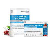 Lot GRANIONS Collagène Marin Sublime Lift + 10 Shots 50mL - Poudre 300g - Collagène Hydrolysé Type I, Acide Hyaluronique, Vitamines C & E, Biotine - Anti Ride & Cheveux