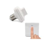 Lot Interrupteur + Adaptateur Douille Sans Fil ni Pile - Energie Cinétique