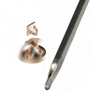 Lot jambe de force 1,50 m avec boîtier et embout pour portail battant TIRARD