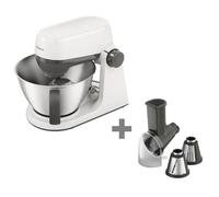 Lot Kenwood : Robot pâtissier KHC30.000WH Multitasker + Râpe-éminceur KAP70A.000GY