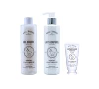 LOT LAIT CORPOREL 250 ML+ GEL DOUCHE 250 ML+ CRÈME MAIN 50 ML AU LAIT D'ÂNESSE bio BELL' ÂNESSE