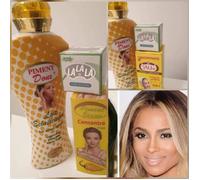 Lot Lait Éclaircissant Piment Doux, Concentré Piment Jaune ,Crème Très Éclaircissant Visage Lala Claire