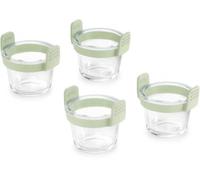 Lot LEKUE x4 mini plat en verre rond pour airfryer