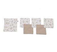 Lot lingettes lavables et pochette Feuilles Biscuit