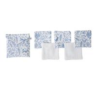 Lot lingettes lavables et pochette imprimé forêt - pierre bleue