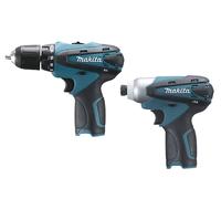 LOT MAKITA 10.8V 1.3Ah Li-Ion : Perceuse Visseuse DF330D + Visseuse à Choc TD090D en Coffret MAK-PAC - LCT204J