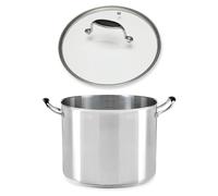 Lot marmite inox Excell'Inox 28 cm et couvercle en verre Mathon